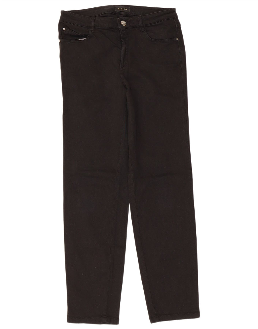 Massimo Dutti Damen Slim Jeans EU 38 Small W28 L28 Schwarz