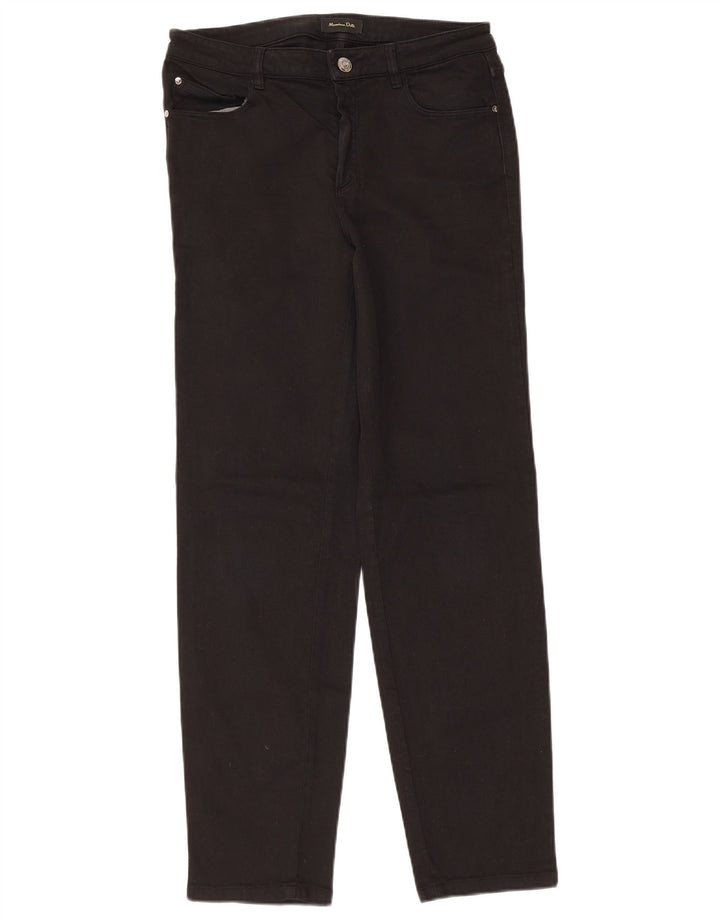Massimo Dutti Damen Slim Jeans EU 38 Small W28 L28 Schwarz