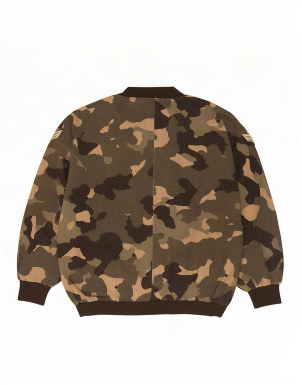 Zara Womens Trafaluc Tracksuit Top Jacket UK 14 Medium Khaki Camouflage