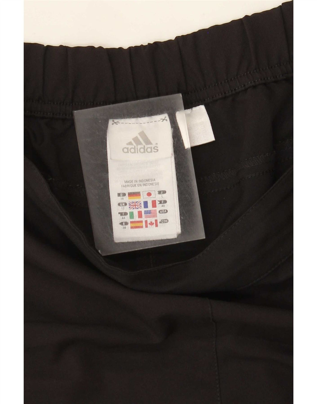 Adidas Damen Sportshorts UK 12 Medium Schwarz Polyester