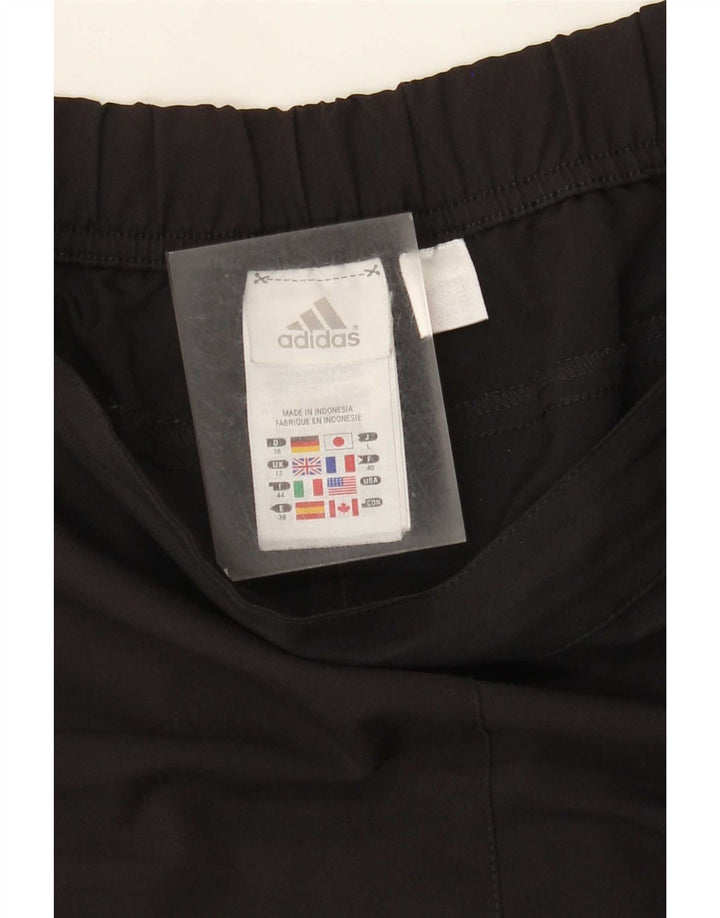 Adidas Damen Sportshorts UK 12 Medium Schwarz Polyester