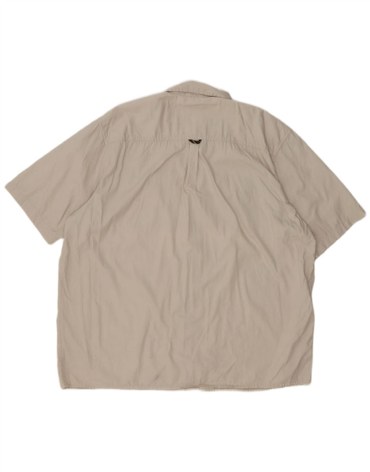 Wrangler Herren Kurzarmhemd 2XL Beige Baumwolle