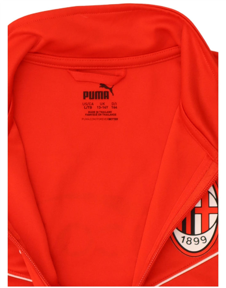 Puma Jungen AC Milan Graphic Trainingsanzug-Oberteiljacke 13–14 Jahre, rotes Polyester