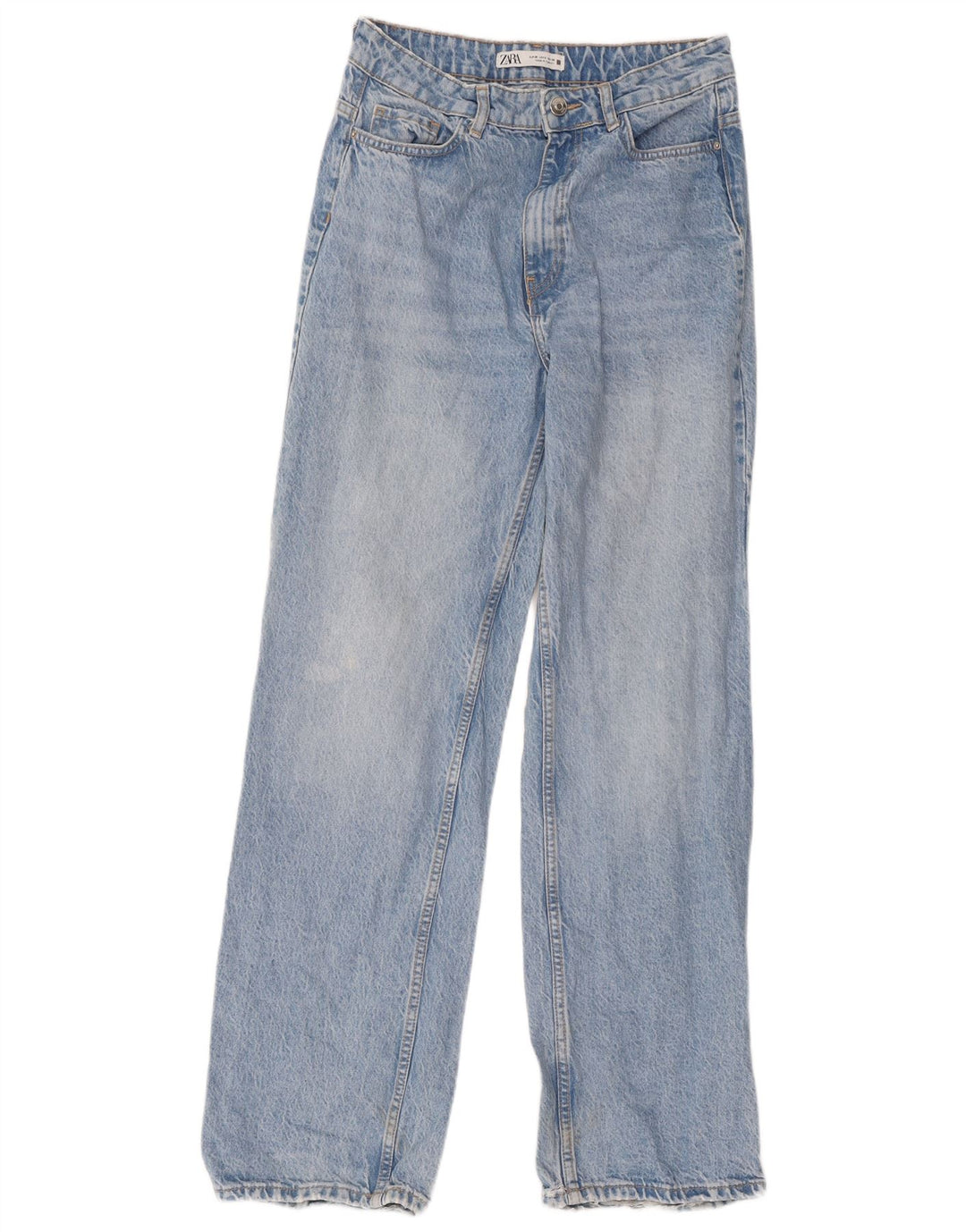 Zara Damen Straight Jeans EU 38 Small W30 L32 Blaue Baumwolle