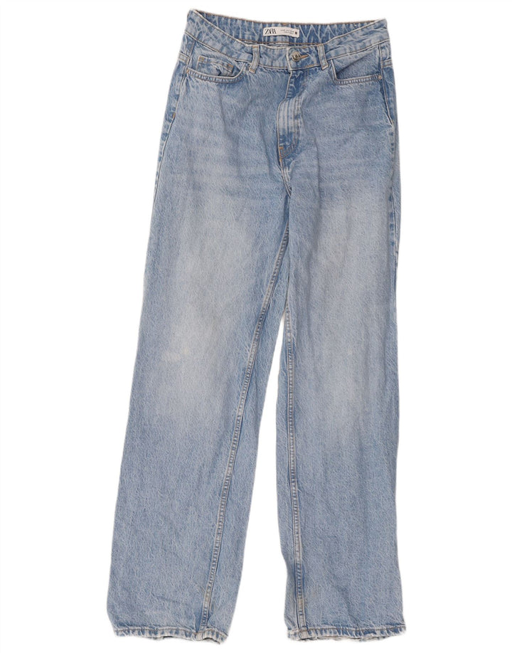 Zara Damen Straight Jeans EU 38 Small W30 L32 Blaue Baumwolle