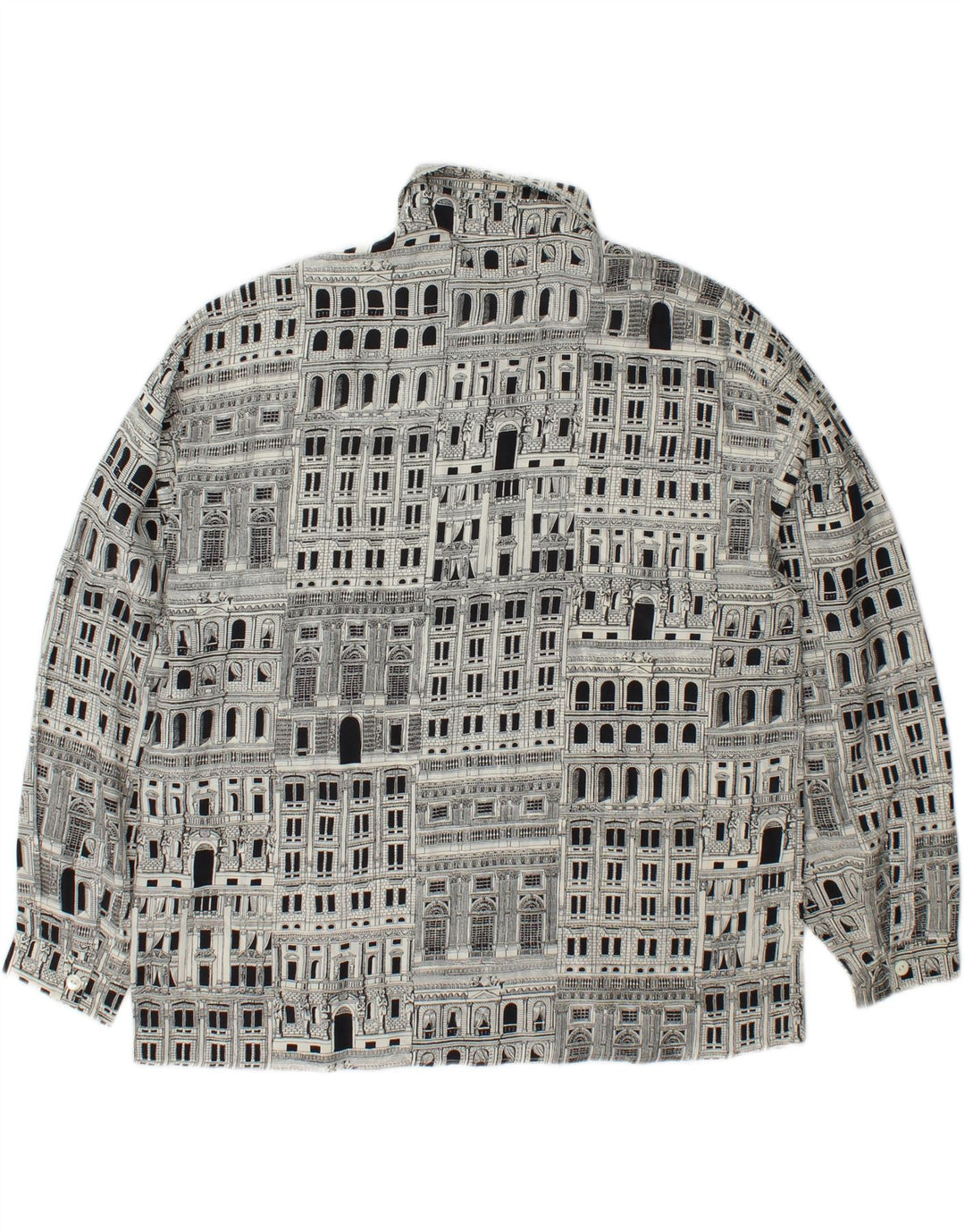 I BLUES Damen-Hemdbluse mit Grafik, IT 46, große schwarze Seide