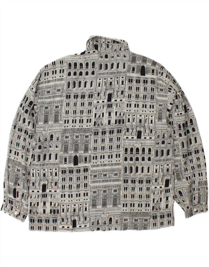 I BLUES Damen-Hemdbluse mit Grafik, IT 46, große schwarze Seide