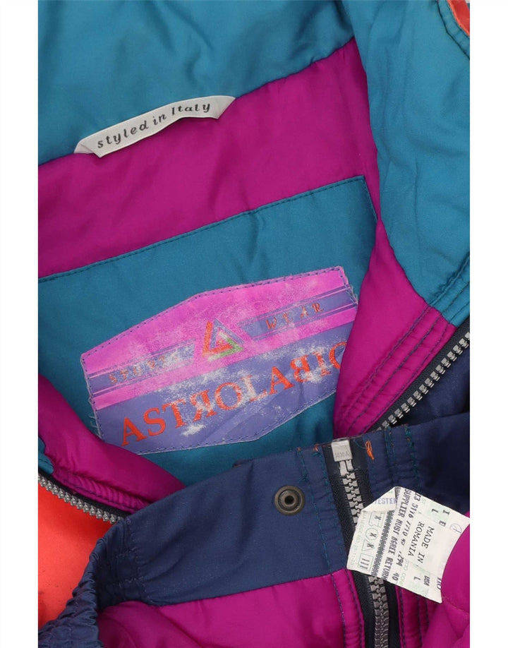 Astrolabio Herren-Skijacke mit Kapuze, Größe 40, groß, mehrfarbig, Farbblock