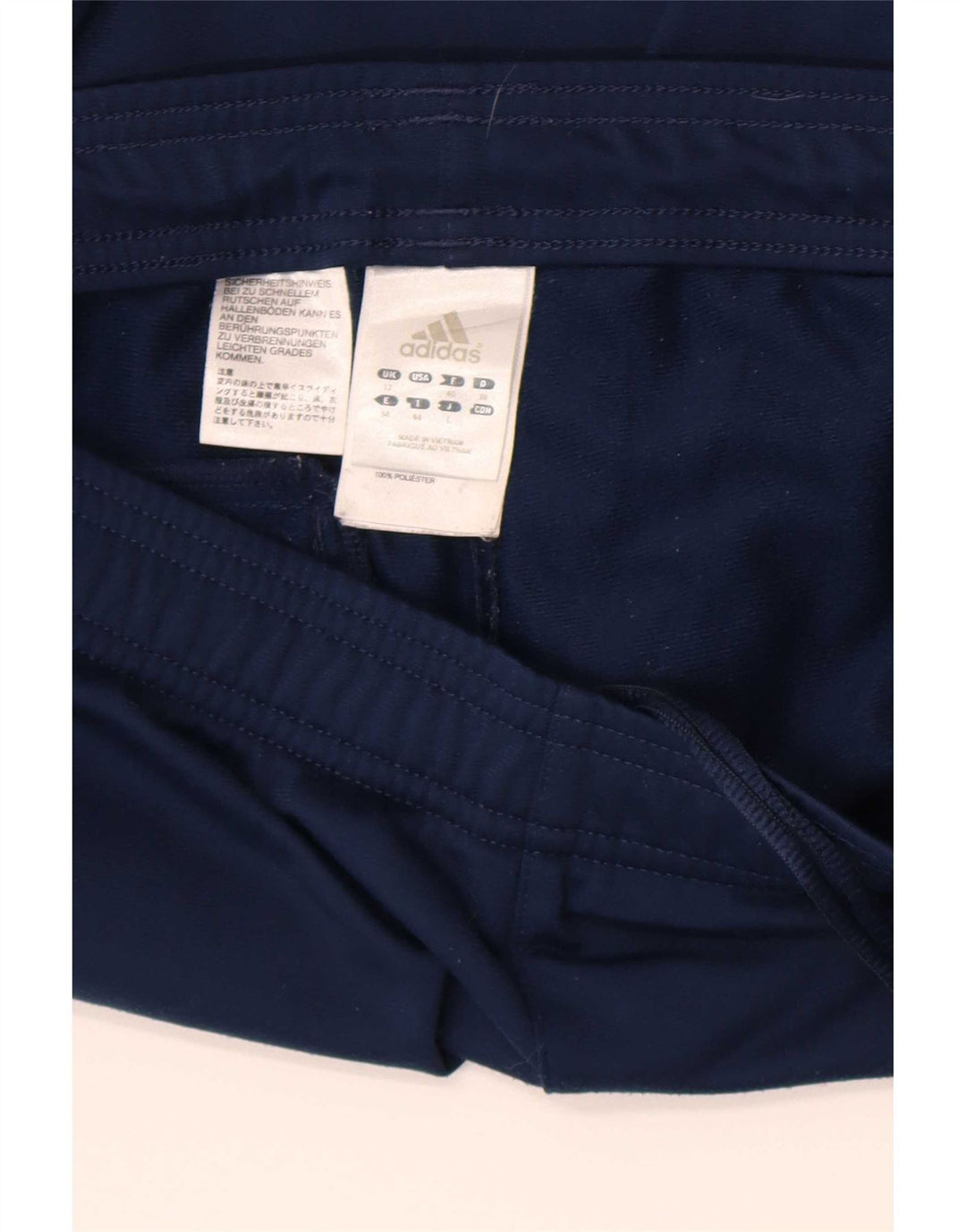 Adidas Damen Trainingshose UK 12 Mittelblaues Polyester