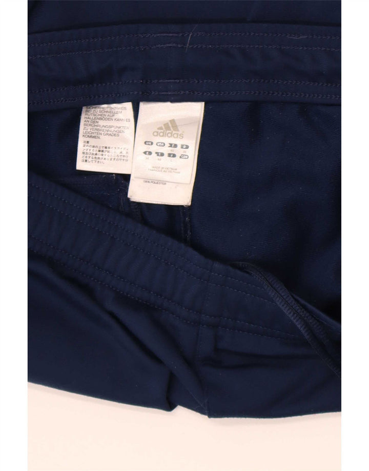 Adidas Damen Trainingshose UK 12 Mittelblaues Polyester