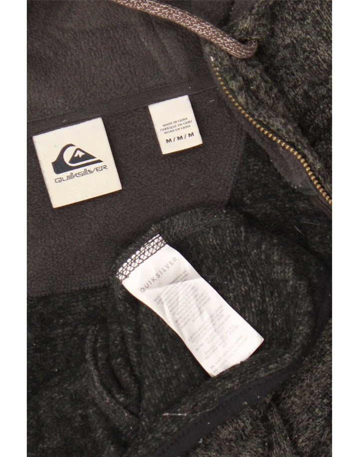 Quiksilver Herren-Kapuzenpullover mit Reißverschluss, Mittelgrau geflecktes Polyester
