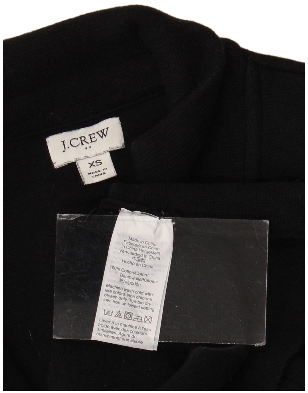 J. CREW Damen 2-Knopf-Blazerjacke UK 6 XS Schwarze Baumwolle