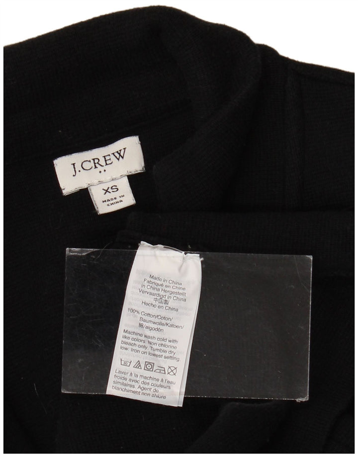 J. CREW Damen 2-Knopf-Blazerjacke UK 6 XS Schwarze Baumwolle