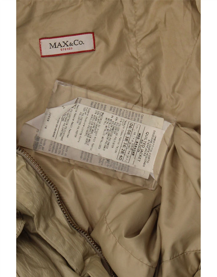 Max & Co. Wattierte Damenjacke UK 8 Small Beige Polyester