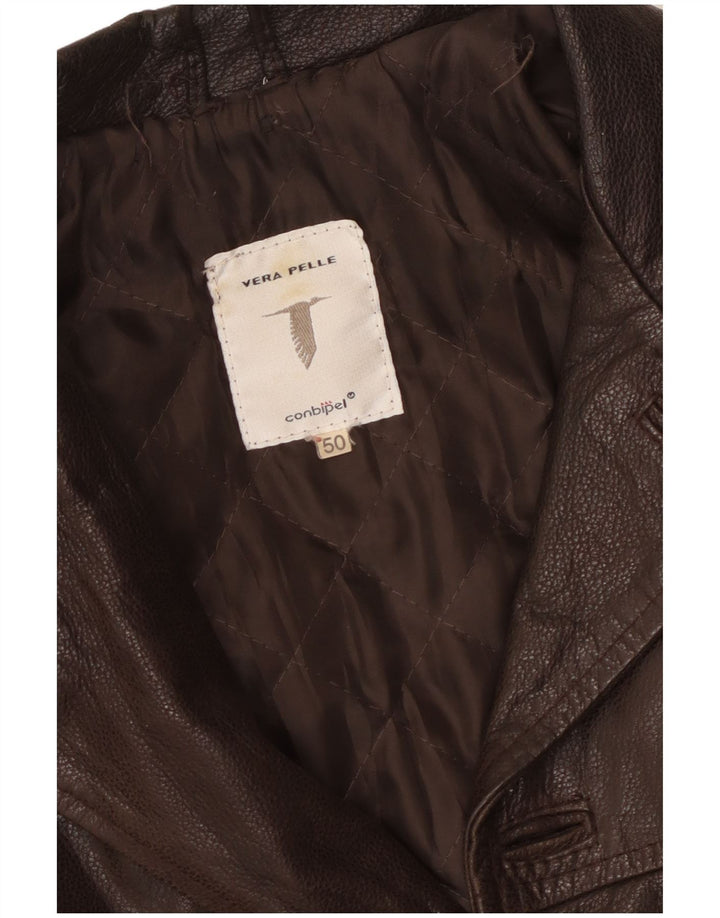 Conbipel Herren Lederjacke IT 50 großes braunes Leder
