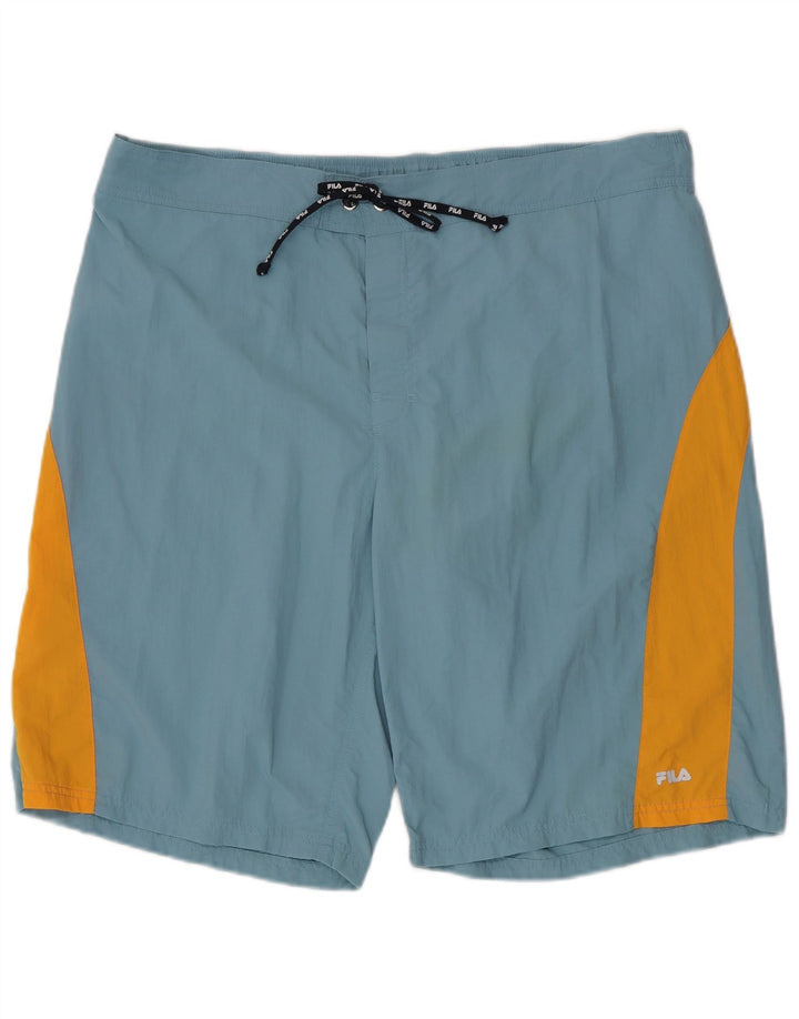 Fila Herren Badeshorts 2XL Blau Colourblock Polyamid