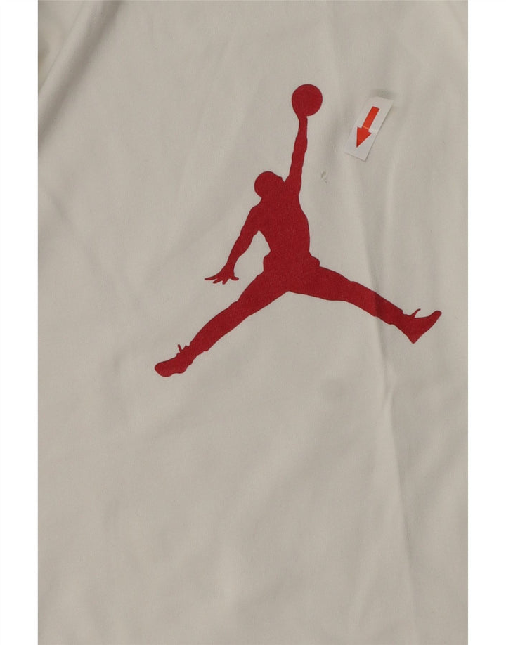 Jordan Herren-T-Shirt mit Standard-Passform, Grafik, Größe S, weiße Baumwolle
