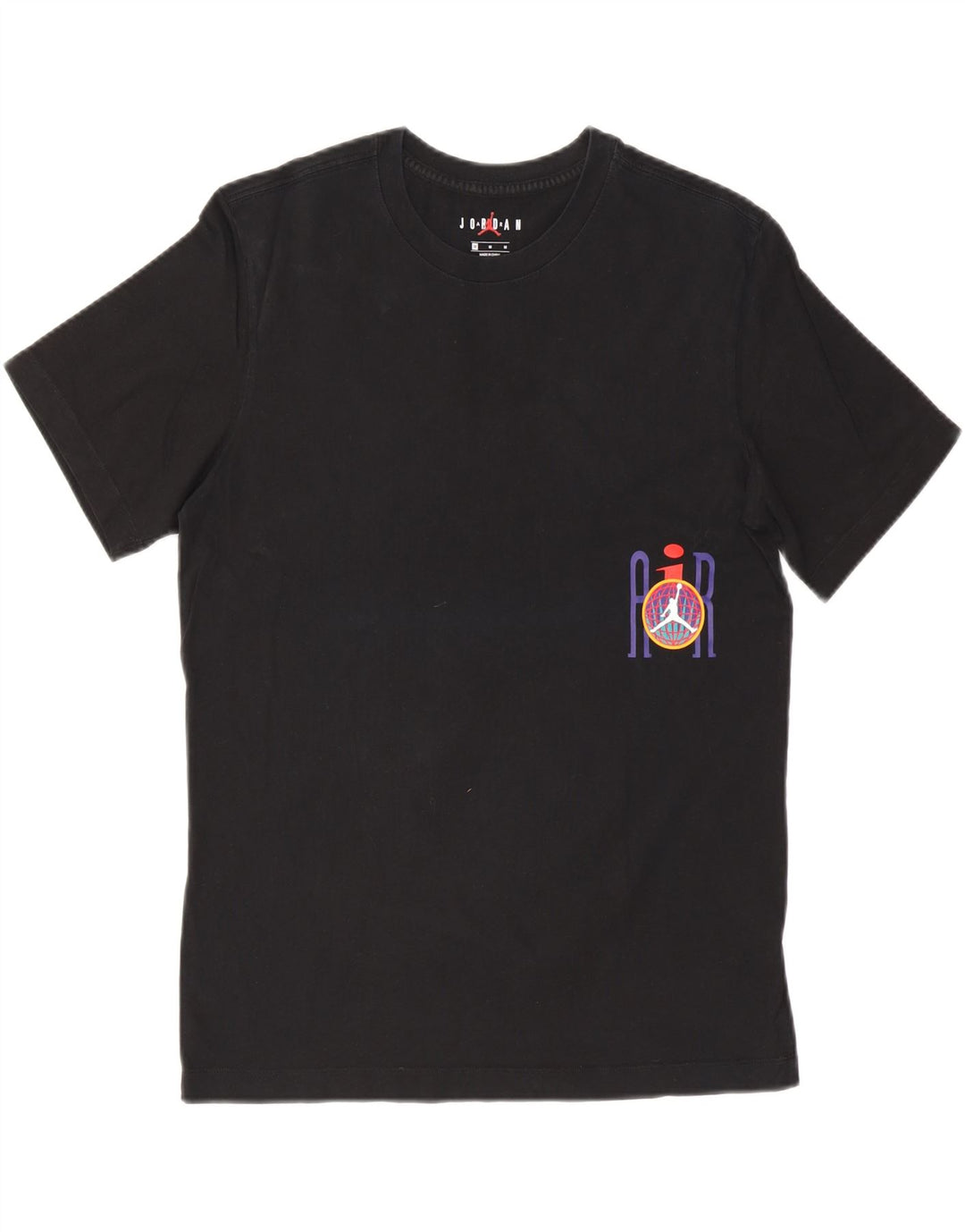 JORDAN Herren Grafik-T-Shirt-Oberteil aus mittelschwarzer Baumwolle