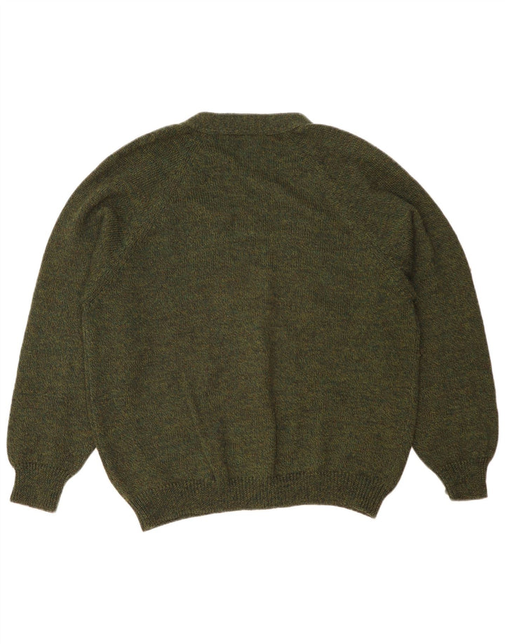 Gran Sasso Herren Strickjacke XL Khaki Wolle