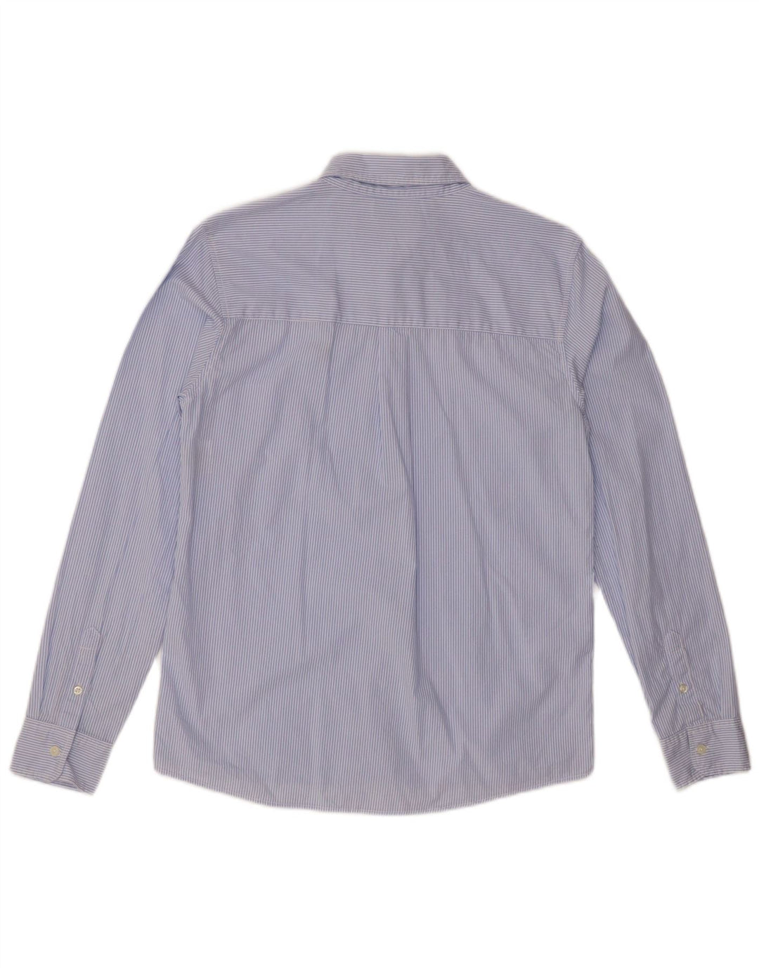 BENETTON Jungen-Hemd, 13–14 Jahre, 3XL, blaue Nadelstreifen-Baumwolle