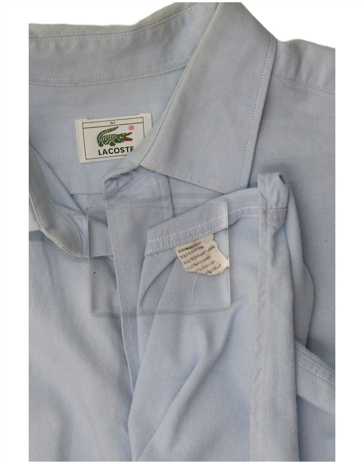 Lacoste Herrenhemd Größe 41 Große blaue Baumwolle