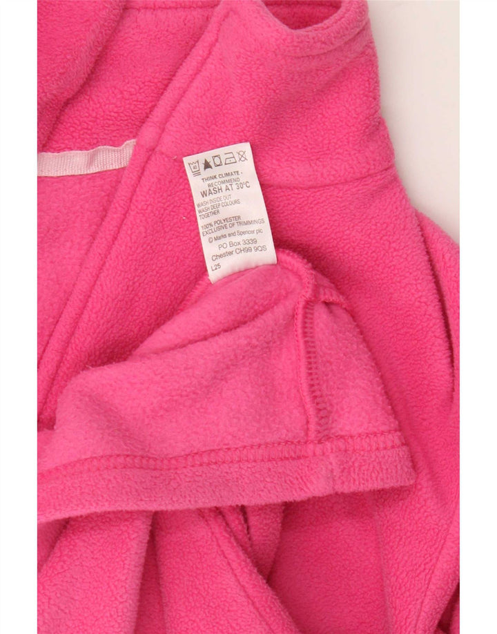 Marks & Spencer Damen Fleecejacke UK 16 Large Rosa Polyester