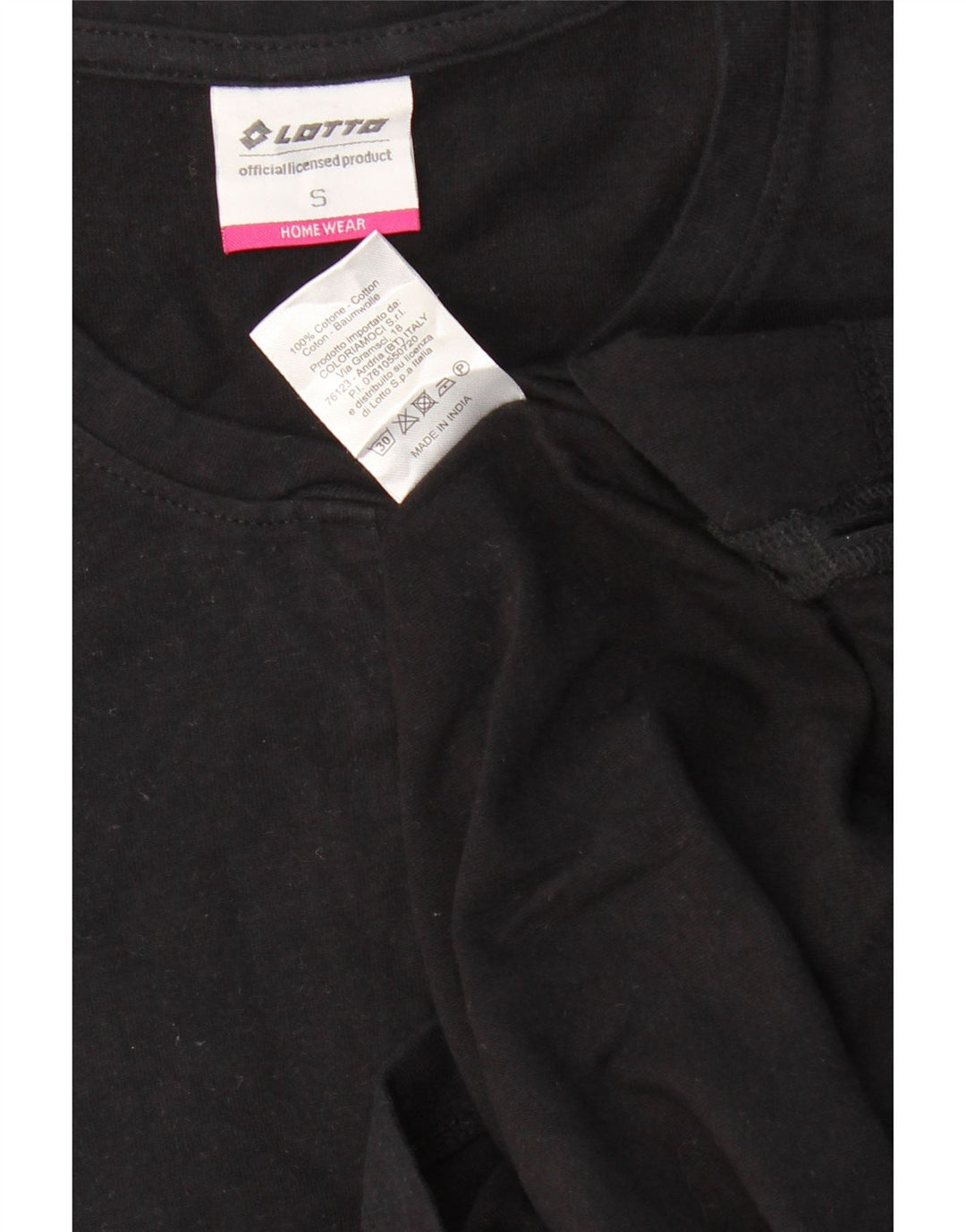 Lotto Damen Top Langarm UK 10 Small Schwarz Baumwolle