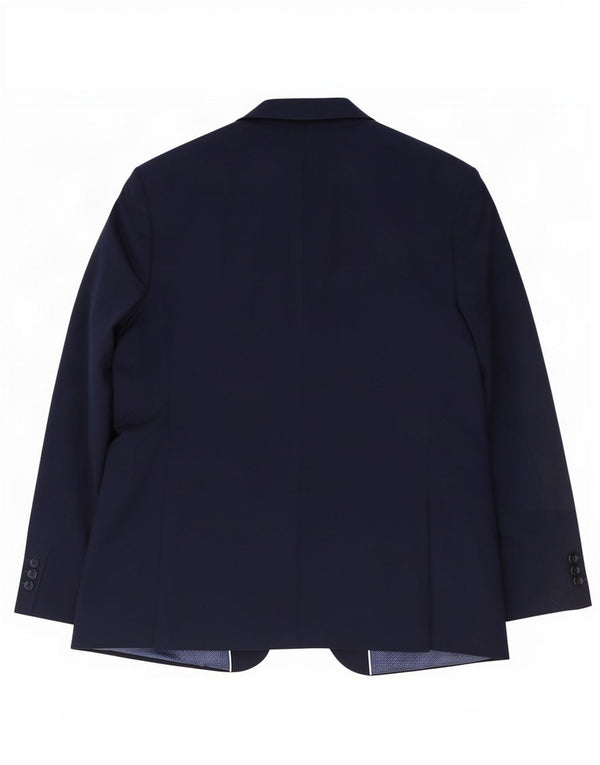 Marks & Spencer Herren-Blazer, lang, mit 2 Knöpfen, UK 48 4XL, marineblaue Wolle