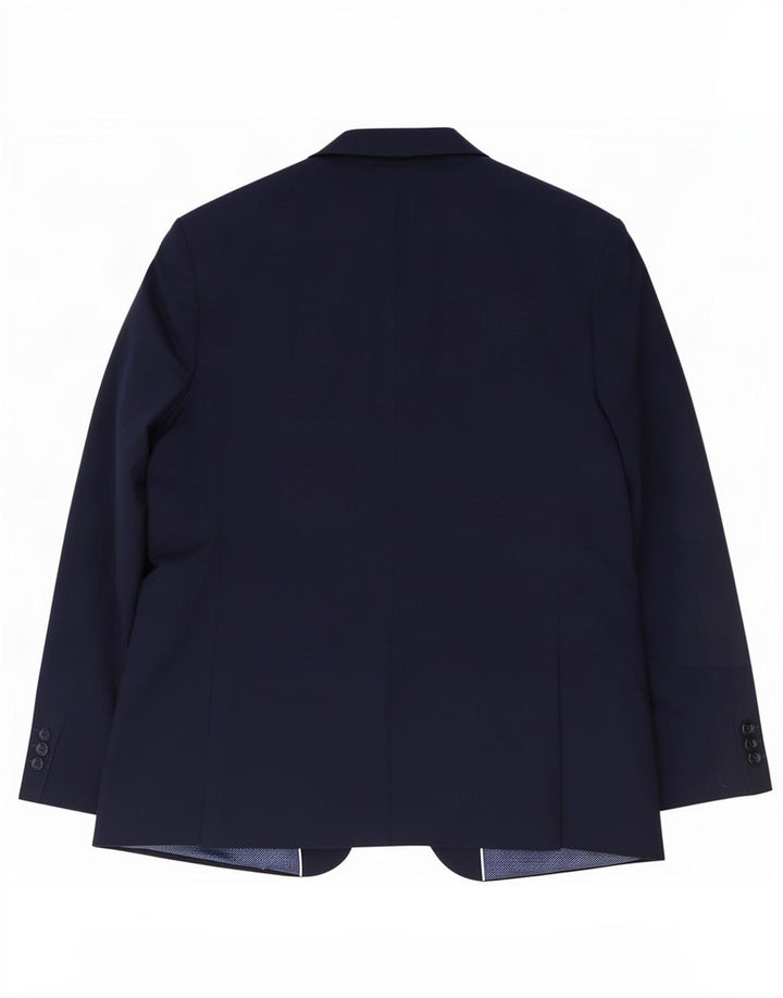 Marks & Spencer Herren-Blazer, lang, mit 2 Knöpfen, UK 48 4XL, marineblaue Wolle