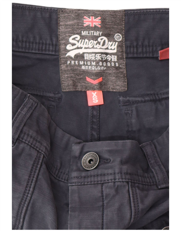 Superdry Damen Cargoshorts XS W28 Schwarze Baumwolle