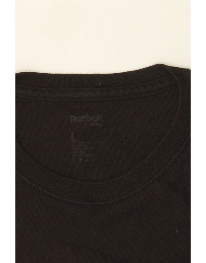 Reebok Herren Graphic T-Shirt Top Large Schwarz