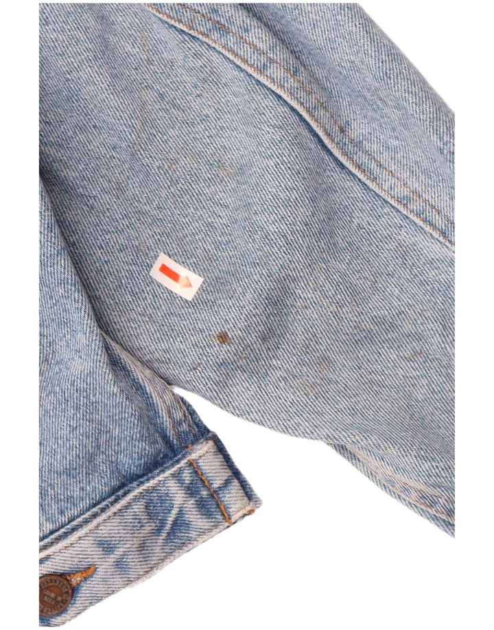 BENETTON Herren Jeansjacke IT 52 XL Blaue Baumwolle