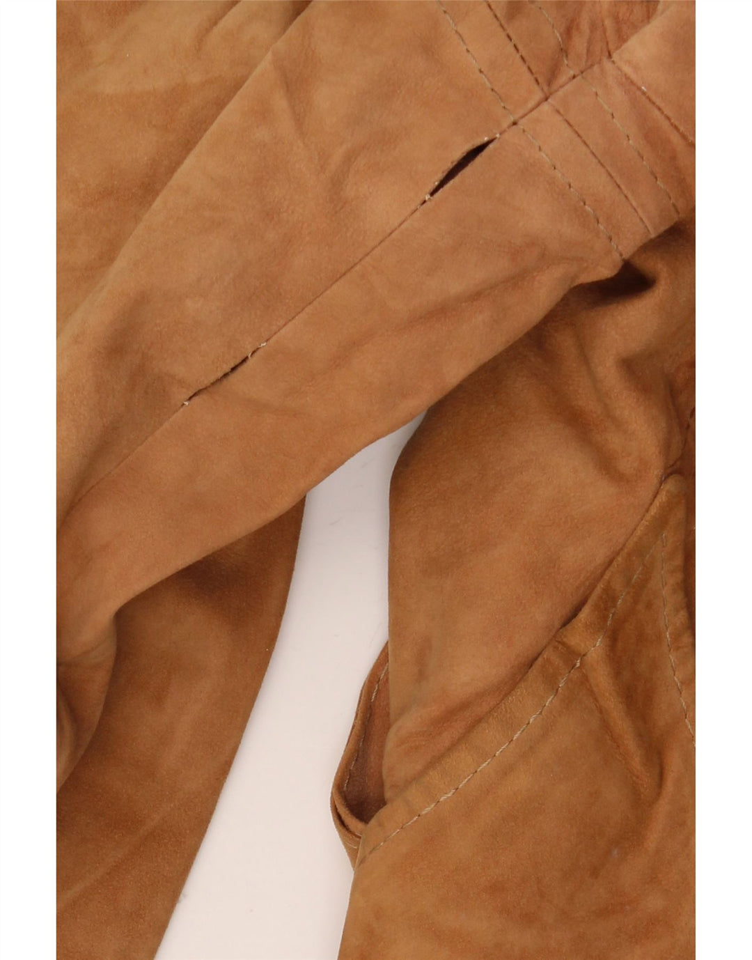 Vintage Damen Militär-Wildlederjacke IT 48 XL Braun