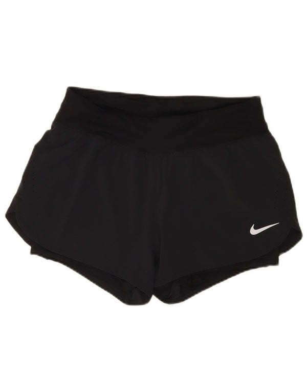 Nike Damen Dri Fit Sport Shorts UK 12 Medium Marineblau Polyester