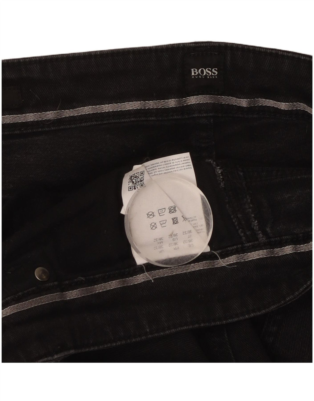 Hugo Boss Herren Slim Jeans W36 L32 Schwarze Baumwolle