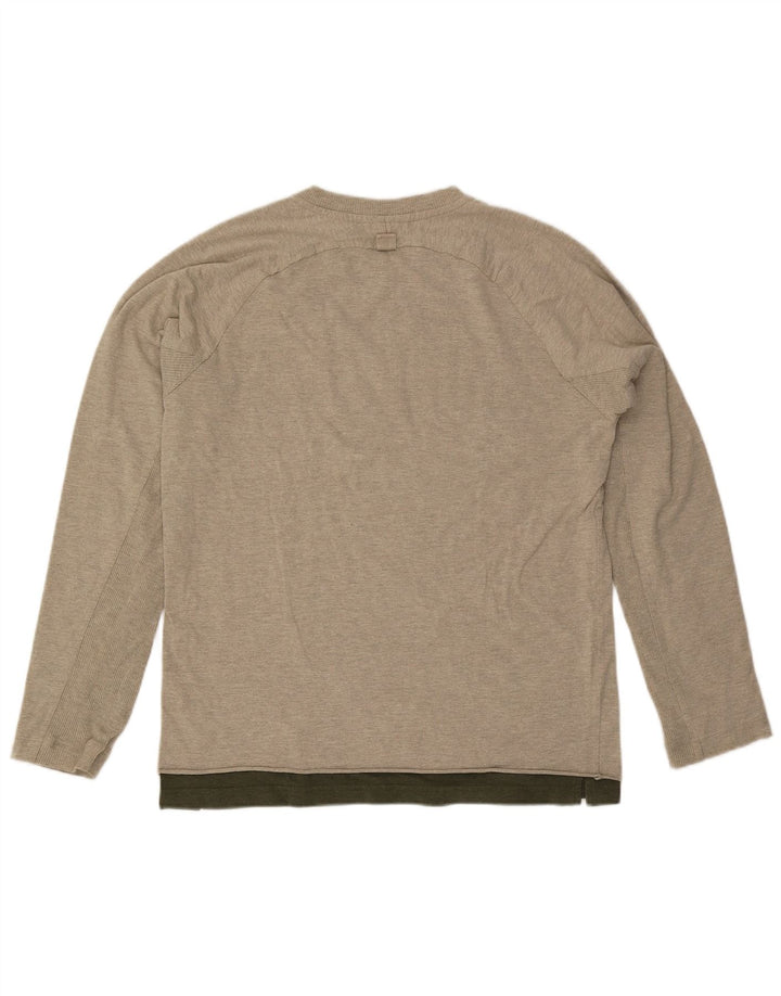 Timberland Herren-Oberteil, langärmelig, groß, graue Baumwolle