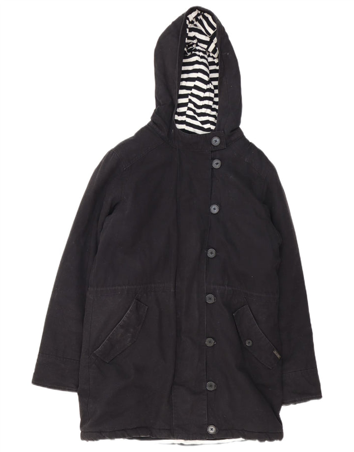 Billabong Damen-Parkajacke mit Kapuze, UK 14, mittlere schwarze Baumwolle