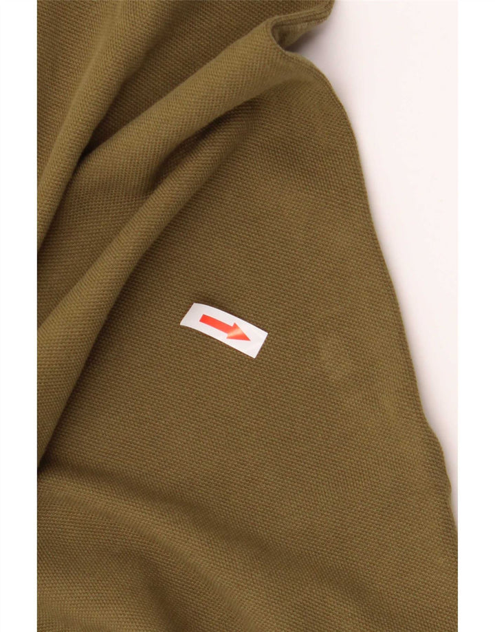 Massimo Dutti Herren Poloshirt Small Khaki Baumwolle