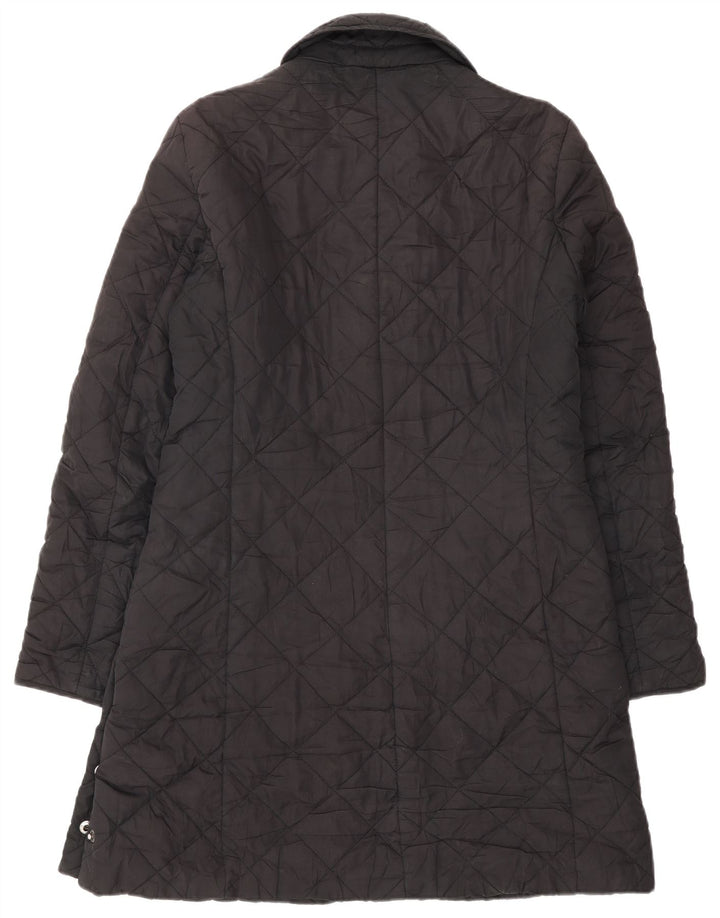 Zara Damen Steppmantel UK 16 Large Schwarz