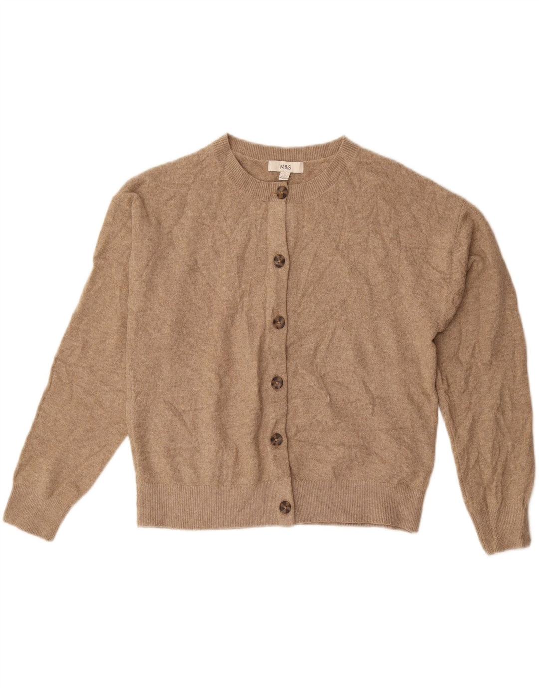 Marks & Spencer Damen-Strickjacke in Übergröße, Gr. 14, Mittelbeige
