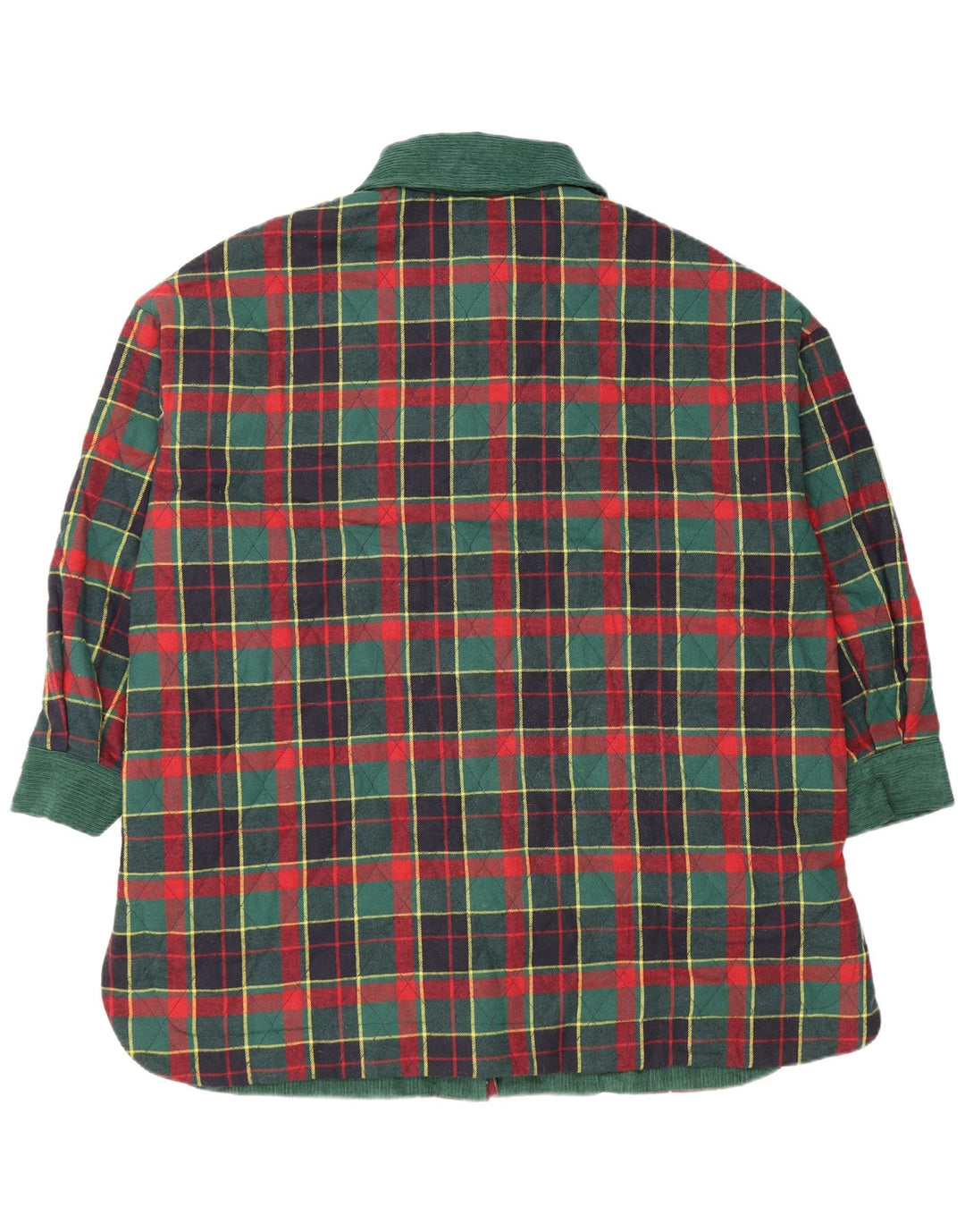 Tu Clothing Damen Steppjacke, Einheitsgröße, grün kariertes Polyester