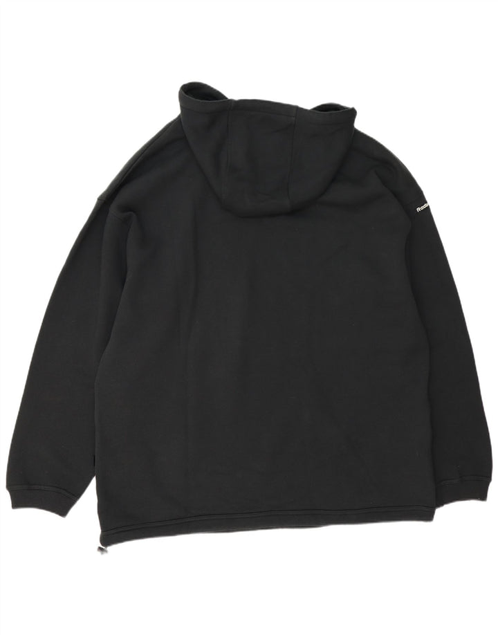 Reebok Herren Kapuzenpullover, groß, schwarze Baumwolle