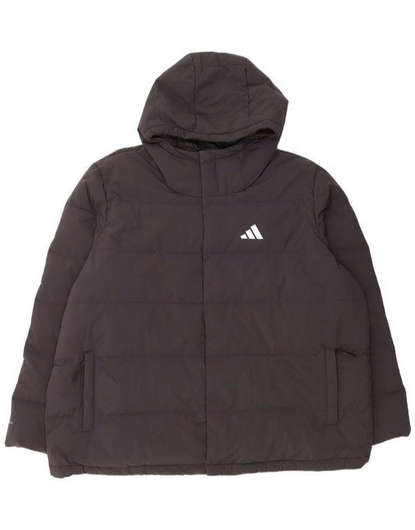 Adidas Herren Kapuzenjacke, gepolstert, UK 46, 3XL, Schwarz, Polyester