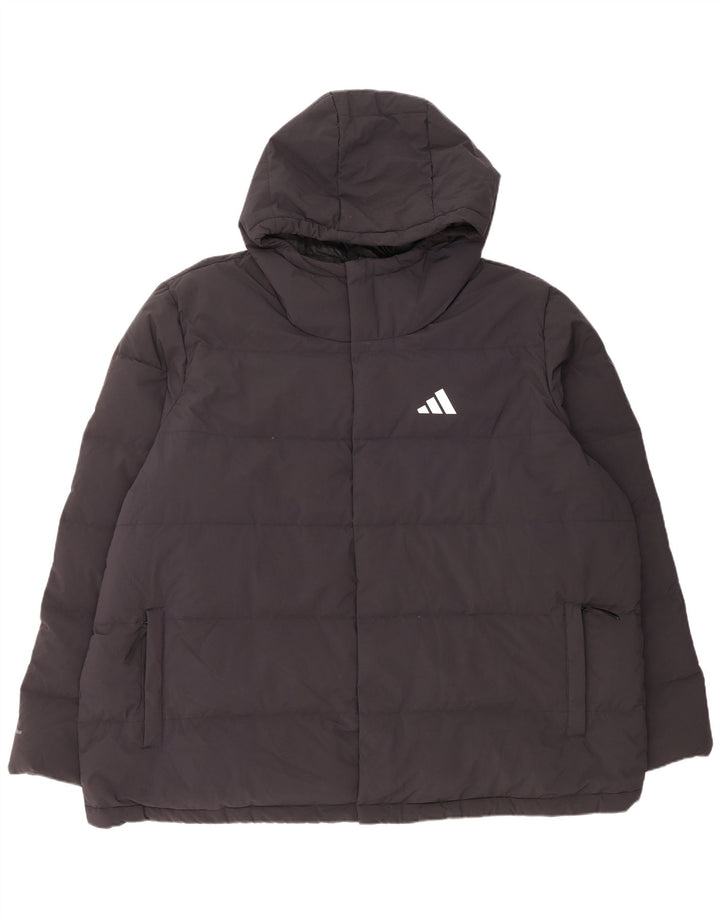 Adidas Herren Kapuzenjacke, gepolstert, UK 46, 3XL, Schwarz, Polyester