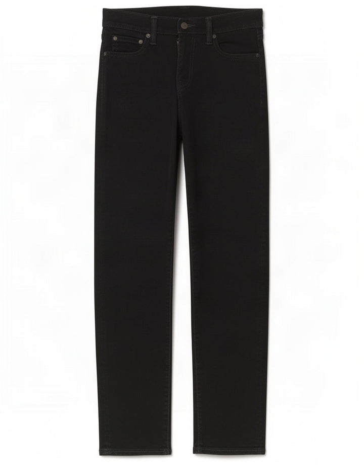 Levi's Damen 504 Straight Jeans W29 L32 Schwarze Baumwolle