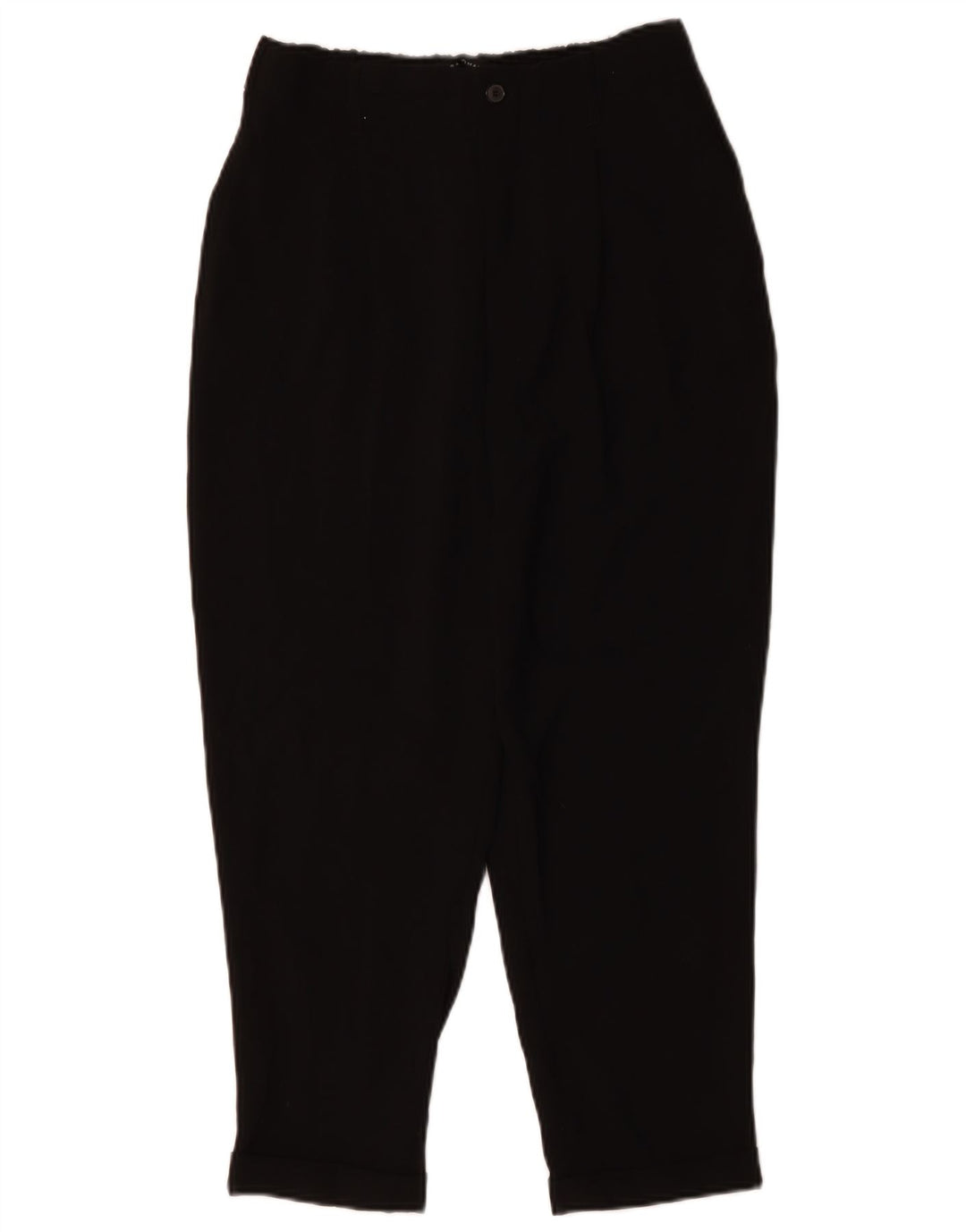 ZARA Damen Tapered Anzughose Medium W28 L33 Schwarz Polyester