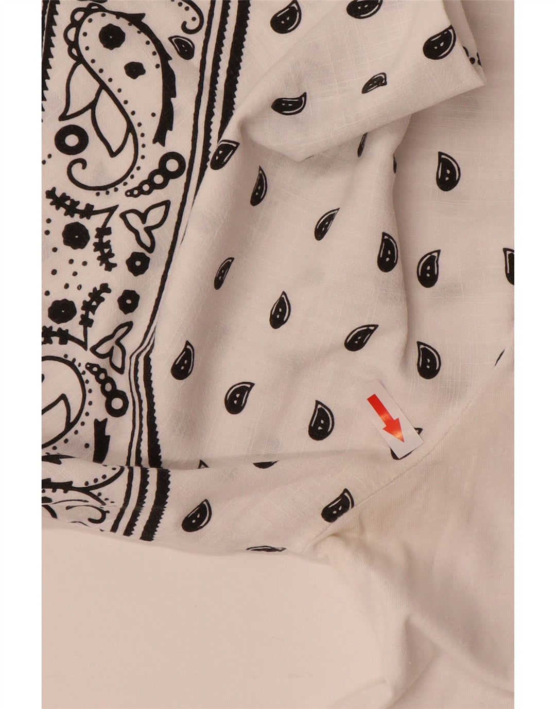 ZARA Damen Blusentop UK 14 Mittelweiß Paisley