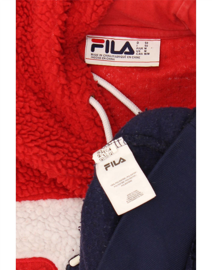 FILA Herren-Fleecepullover mit Kapuze, mittelgroß, mehrfarbig, Farbblock