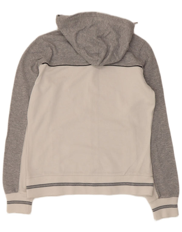 Champion Damen Heritage Fit Zip Hoodie Pullover UK 14 Mittelweiß