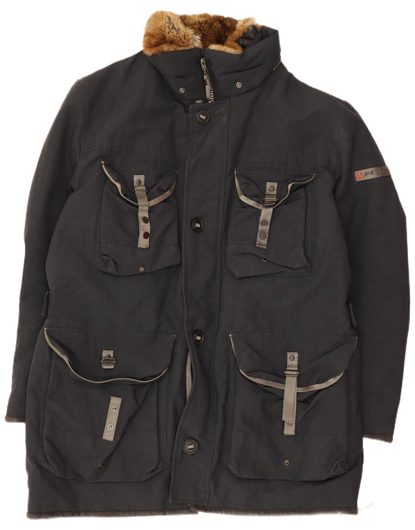 PEUTEREY Herren Parka Jacke UK 42 XL Marineblau Polyamid